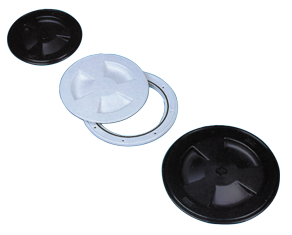 Kunststoff Inspektionsluke, &Oslash;200x155mm, Schwarz - 004479 72dpi - 9004479