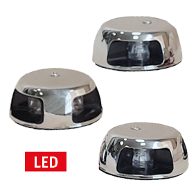 Positielantaarn LED gepolijst RVS 304 huis; 12-24V; groen, 112.5&deg; - 015540 totaal - 9015541
