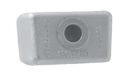 Zink anode OMC/Johnson/Evinrude, Block V4/V6 (OEM 393023) - 017086 72dpi - 9017086