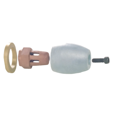 Propeller moer anode 3/4" NC10 Magnesium, compleet - 017260 1 - 9017260M