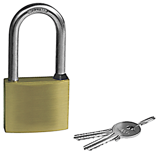 Messing hangslot met lange RVS beugel, afmetingen 50x40mm - 024350 72dpi - 9024350