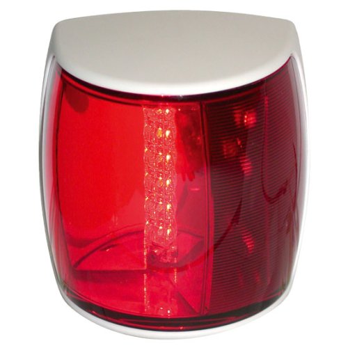 Hella Naviled-Pro Portside Light, 9-33V, 112.5&deg;, BSH-2NM, White housing with Red Lens - 041320 72dpi - 9041320