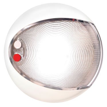 Hella Euroled Touch, 2-Farbe Led, Wei&szlig; / Rot, 9-33v, Wei&szlig; Huis, &Oslash;129,5mm, H=29,5mm - 041340 01 72dpi - 9041340