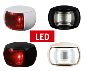 Hella NAVILED Bakboordlantaarn, 9-33V, 112,5&deg;, BSH-2NM, zwart huis met rode lens - 041352 - 9041352