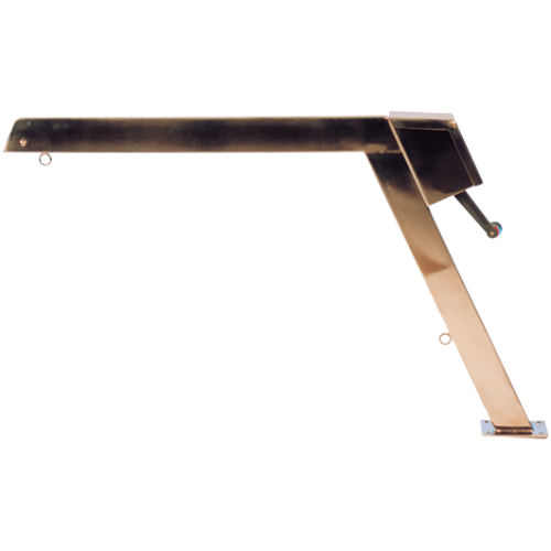 RVS Davit met touw, blok en winch, vaste uitvoering, 300kg, (prijs per stuk) - 048904 72dpi - 9048904