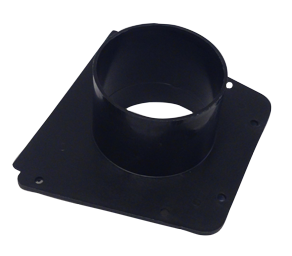 Kunststoff Montageplatte Mit Schlauchanschluss (&Oslash;76mm) F&uuml;r L&uuml;ftungsmuschel 9078123 - 048981 300dpi - 9048981