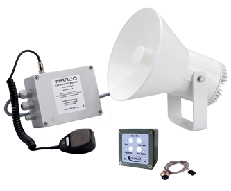 Waterdichte (IP67) luidsprekerinstallatie 12V met RVS steun, met keur - 05082 ew2 m - 905082