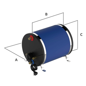 Basis scheepsboiler rond, 850W/22l, gewicht 13kg - 051423 2 - 9051423
