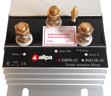 Diode Block Model 'Db-70-2c', Max. Charge Current 50a, Max. Alternator Current 70a, 2 Batteries - 056170 1 - 9056170