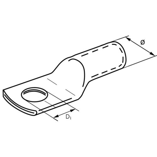 Persbuiskabeloog voor 70mm&sup2; accukabel, M-10 oog - 056314 2 - 9056316