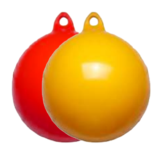 Anker (markerings) boei, rond met 1 oog