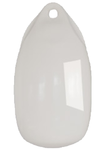 Fender druppelmodel 'Dumpy', &Oslash;180mm, L=360mm, wit (maat 2) (opblaasbaar met kogelventiel) - 059090 1 - 9059091