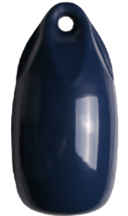 Fender druppelmodel 'Dumpy',donkerblauw &Oslash;150mm, L=300mm, (maat 1) opblaasbaar + kogelventiel - 059170 - 9059170