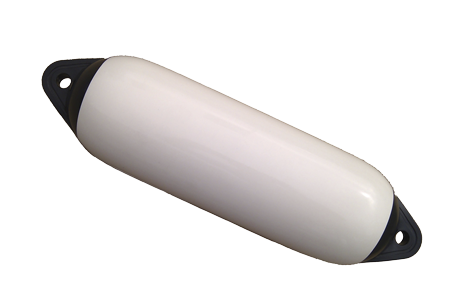 Fender Model 'Orca' &Oslash;100mm, L=450mm, White With Black Head (Size 1) Inflatable With Ball Valve - 059431 72dpi - 9059430