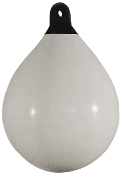 Solid Head buoy, &Oslash;550, L=730mm, wit met zwarte kop (maat 3) - 059503 72dpi - 9059503