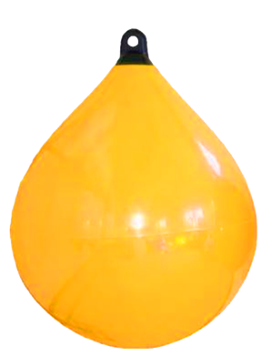 Solid Head Buoy, &Oslash;550, L=730mm, Yellow With Black Head (Size 3) - 059531 2 - 9059533