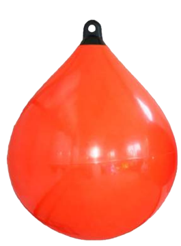 Solid Head buoy, &Oslash;450, L=620mm, oranje met zwarte kop (maat 2) - 059541 1 1 - 9059542