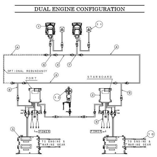 NHK MEC KE-4+ &Eacute;&eacute;nhandel motorbediening outboard stijl (PTT), chrome (NM1001-00) - 064750 1 72dpi - 9064750