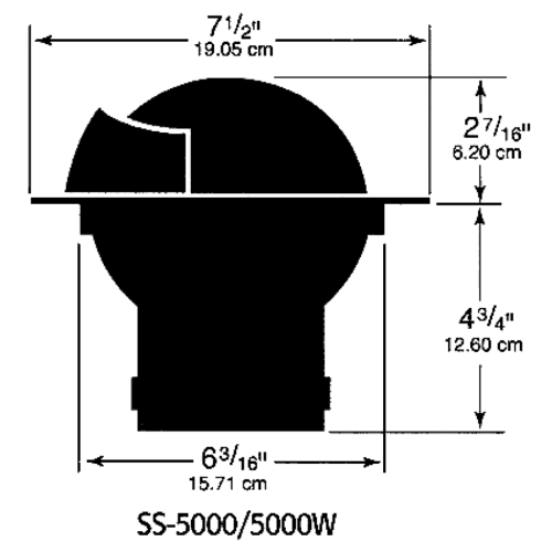 Ritchie Kompas model 'Supersport SS-5000W', 12V, inbouwkompas, roos &Oslash;127mm/5&deg;, wit - 067025 01 72dpi - 9067025