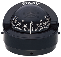 Ritchie Kompas model 'Explorer S-53', 12V, opbouwkompas, roos &Oslash;69,9mm/5&deg;, zwart - 067033 72dpi - 9067033