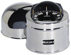 Ritchie Kompas model 'Globemaster D-515-EP', 12/24/32V, opbouw, &Oslash;127mm/2 of 5&deg;, RVS (zeil) - 067391 72dpi - 9067391