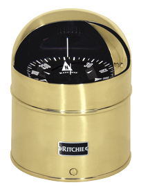 Ritchie Kompas model 'Globemaster D-615-X', 12/24/32V, opbouw, &Oslash;152,4mm/2 of 5&deg;, messing (motor) - 067396 72dpi - 9067396