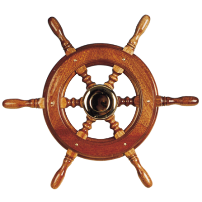 6-Spaaks stuurwiel 'Type-2' klassiek mahoniehouten stuur, adapter voor twee conussen, &Oslash;370mm - 068237 72dpi - 9068237