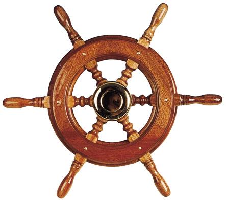 6-Spaaks stuurwiel 'Type-2' klassiek mahoniehouten stuur, adapter voor twee conussen, &Oslash;370mm - 068237 72dpi - 9068237