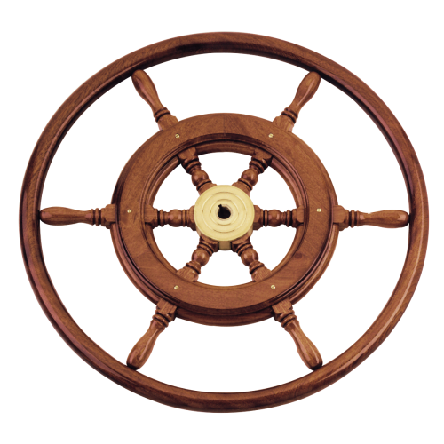 6-Spoke Wheel 'Type 3b' Classic Mahogany Wheel With Houten Rim, Incl. Adapter, &Oslash;600mm - 068360 b 72dpi - 9068360/B
