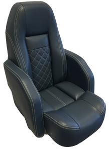 Springfield stuurstoel model Race Pro 'Flip-Up', antraciet met witte stiksels - 069237 - 9069238