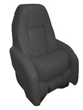 Springfield stuurstoel model Race Pro 'Flip-Up', antraciet met witte stiksels - 069238 72dpi - 9069238