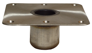 Spring-Lock serie, RVS voet 7"x7" (178x178mm), satin afgewerkt - 069477 72dpi - 9069477