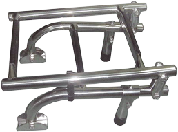 Niro Badeleiter, 1+2-Stufen Mit Kunststoff Beschichtet, Ausgeklappt 200x600mm, Rohr &Oslash;22mm - 069800 72dpi - 9069800