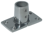 RVS Railingsteun 90&deg;, &Oslash;22,25mm met rechte voet 76x43mm - 072100 72dpi - 9072100