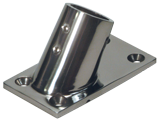 RVS Railingsteun 60&deg;, &Oslash;22,25mm met rechte voet 76x43mm - 072110 72dpi - 9072110