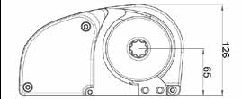 Ankerwinde Horizontal, Modell 'St Tropez', 6mm, 12v, 500w, Ohne Spillkopf - 072822 dims b - 72822