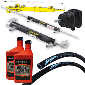 SeaStar Hydraulische sterndrivebesturing met tilt pomp voor Mercruiser etc. (zonder stuurbekrachtiging) - 074132 1 - 9074132