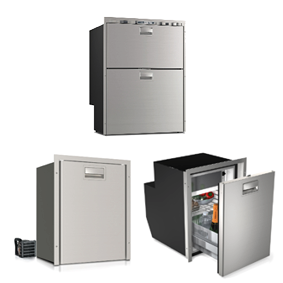 RVS inbouwkoellade met vriesvak 'Sea Drawer', model 'DW51', 51l, 12V/24V met Steellock en intern compressor koelunit - 075800totaal 72dpi - 9075808