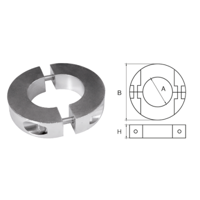 Zink anode voor &Oslash;35mm-as, ringvormig - 077619 1 4 - 9077635