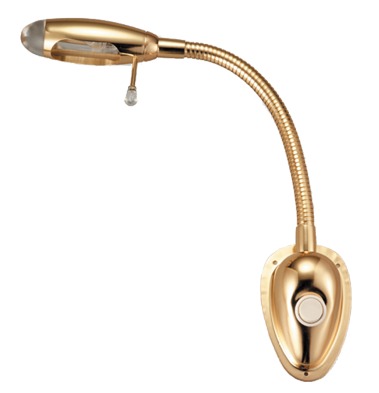 Flexibele messing kaartleeslamp