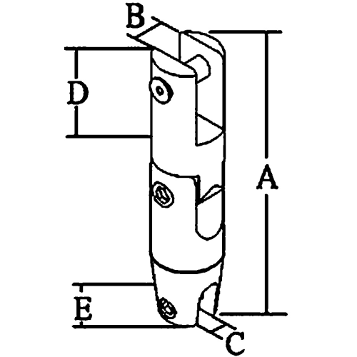 RVS Ankerkettingverbinder, A=118mm, B=14mm, C=9mm, D=38mm, E=22mm (dubbel wartelend, tot 850kg) - 078385 01 72dpi - 9078385