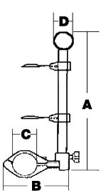 Niro Flaggenstock, L=450mm, Voor Montage Op Railing &Oslash;25mm - 078390 01 72dpi - 9078390