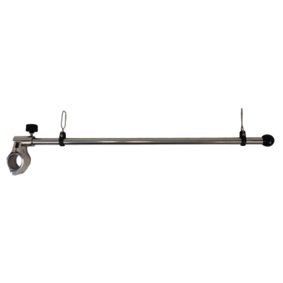 RVS vlaggenstok, L=450mm, voor montage op railing &Oslash;25mm - 078390 - 9078390