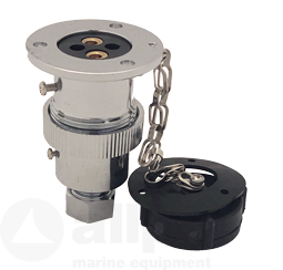 Messing-Verchromter Wasserdichter Stecker, 5a, 3-Anschl&uuml;sse, Komplett Mit Deckel - 078466 72dpi 1 - 9078466