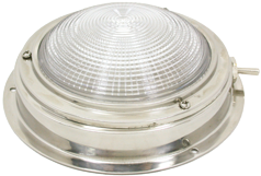 RVS kajuitlamp met geribde lens, 12V/15W, A=170mm, B=115mm, met ventilatie & schakelaar - 078581 72dpi - 9078581