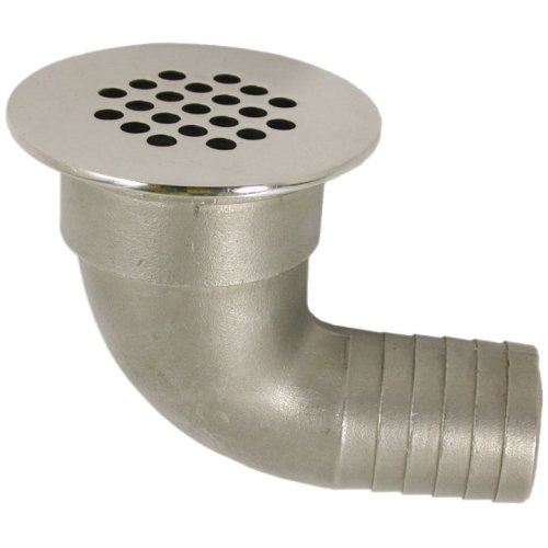 RVS afvoer 90&deg; met rooster, afm. A=25mm, B=15mm, C=36mm, D=42mm - 078687 72dpi - 9078687
