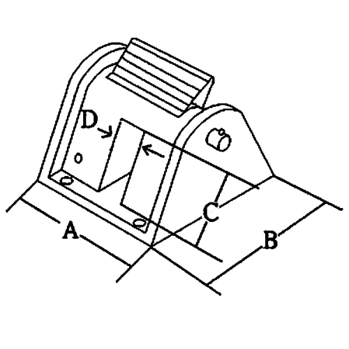 RVS Kettingstopper, A=68mm, B=79mm, C=40mm, D=14mm - 078740 01 72dpi - 9078740