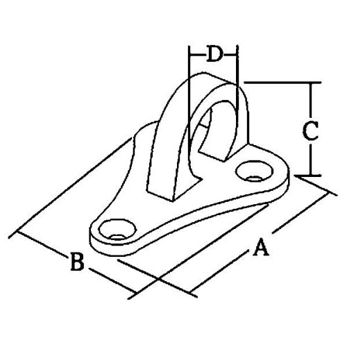 RVS Fenderhaak, A=33mm, B=29mm, C=21mm (per paar) (max. lijn &Oslash;10mm) - 078780 01 72dpi - 9078780