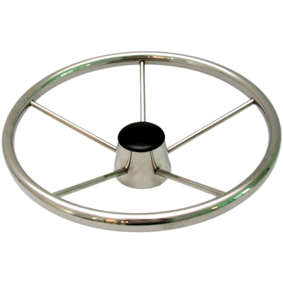 6-Spaaks stuurwiel 'model RVS Luxe' met vingergrip, &Oslash;394mm, diepte 108mm - 078811 72dpi - 9078811