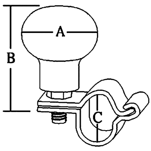 Stuurknop RVS, &Oslash;38mm, B=50mm, C=25mm - 078825 1 72dpi - 9078825